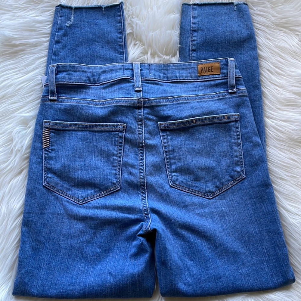 PAIGE Hoxton Crop Distressed Hem Jean - Picture 4 of 8